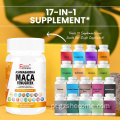 Maca suporta a cápsula de extrato de maca vegana de saúde reprodutiva